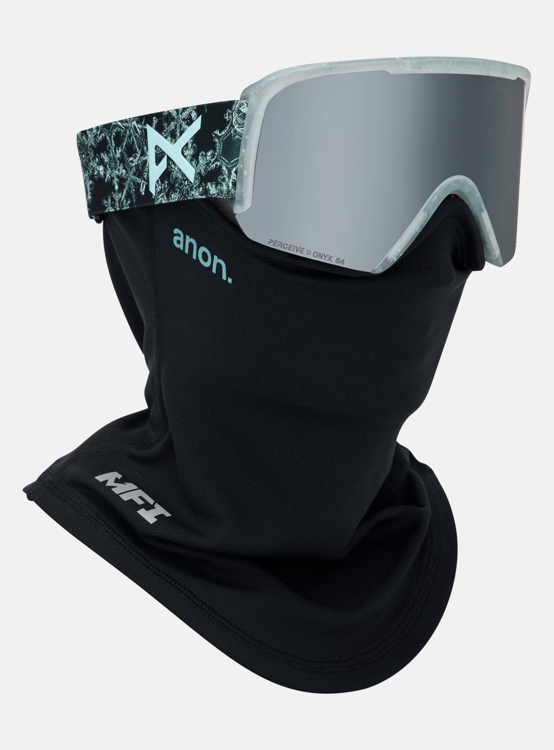 Anon Nesa S Goggles + Bonus Lens + MFI® Face Mask | Frame: Snow Flurry, Lens: Perceive Sunny Onyx