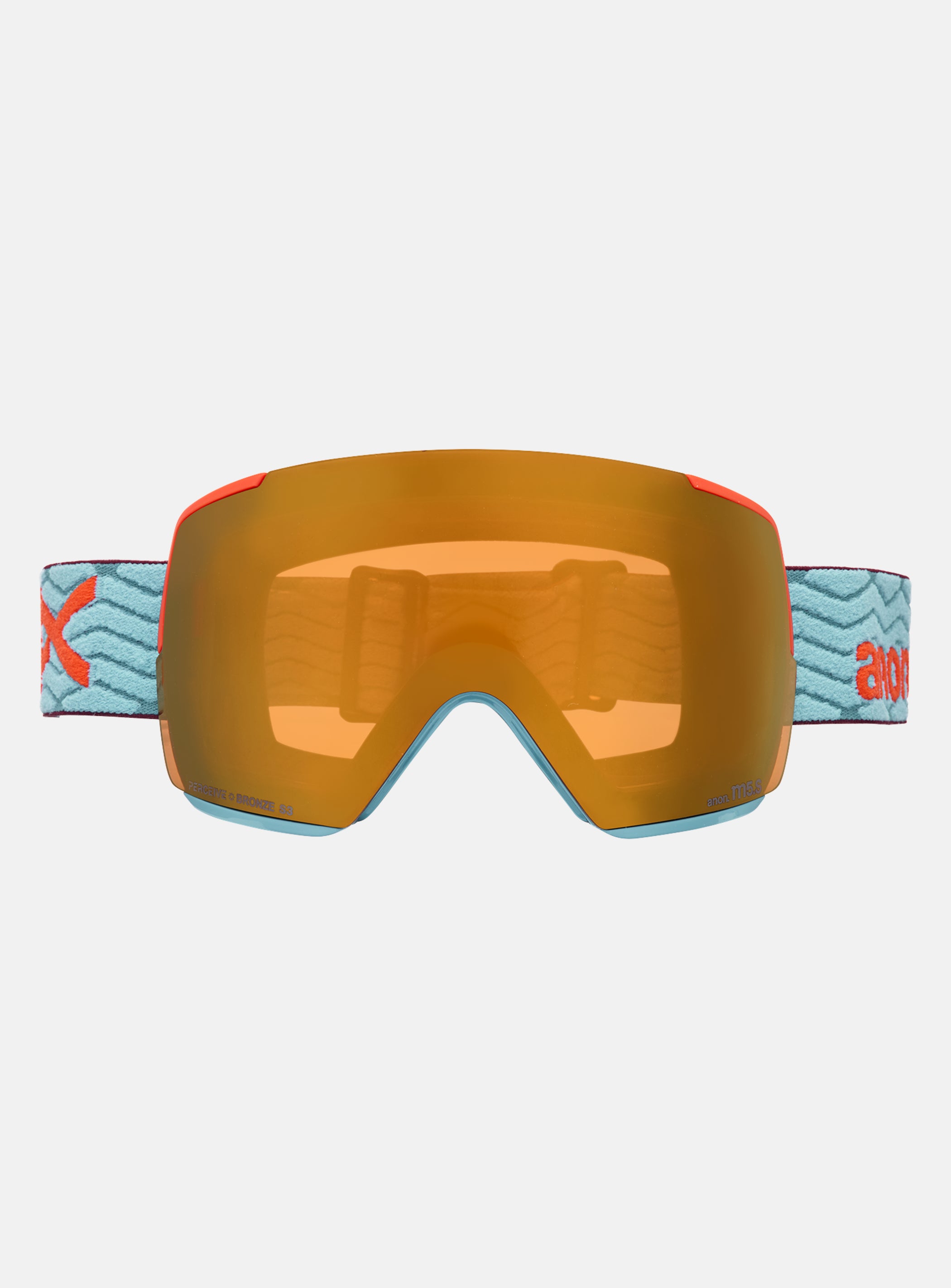 Anon M5S Goggles + Bonus Lens + MFI® Face Mask | Frame: Retro Blue, Lens: Perceive Sunny Bronze