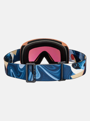 Anon Nesa S Goggles + Bonus Lens + MFI® Face Mask | Frame: Marble Collage, Lens: Perceive Variable Blue (21% / S2), Spare Lens: Perceive Cloudy Pink (53% / S1)