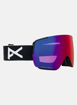 Anon M5S Goggles + Bonus Lens + MFI® Face Mask | Frame: Black, Lens: Perceive Sunny Red
