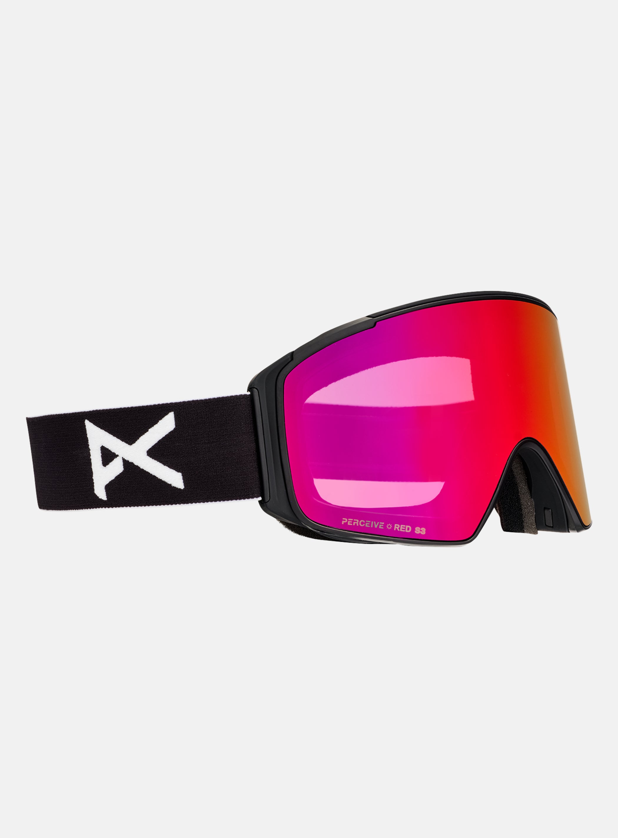 Anon M4S Goggles (Cylindrical) + Bonus Lens + MFI® Face Mask | Frame: Black, Lens: Perceive Sunny Red (14% / S3), Spare Lens: Perceive Cloudy Burst (59% / S1)