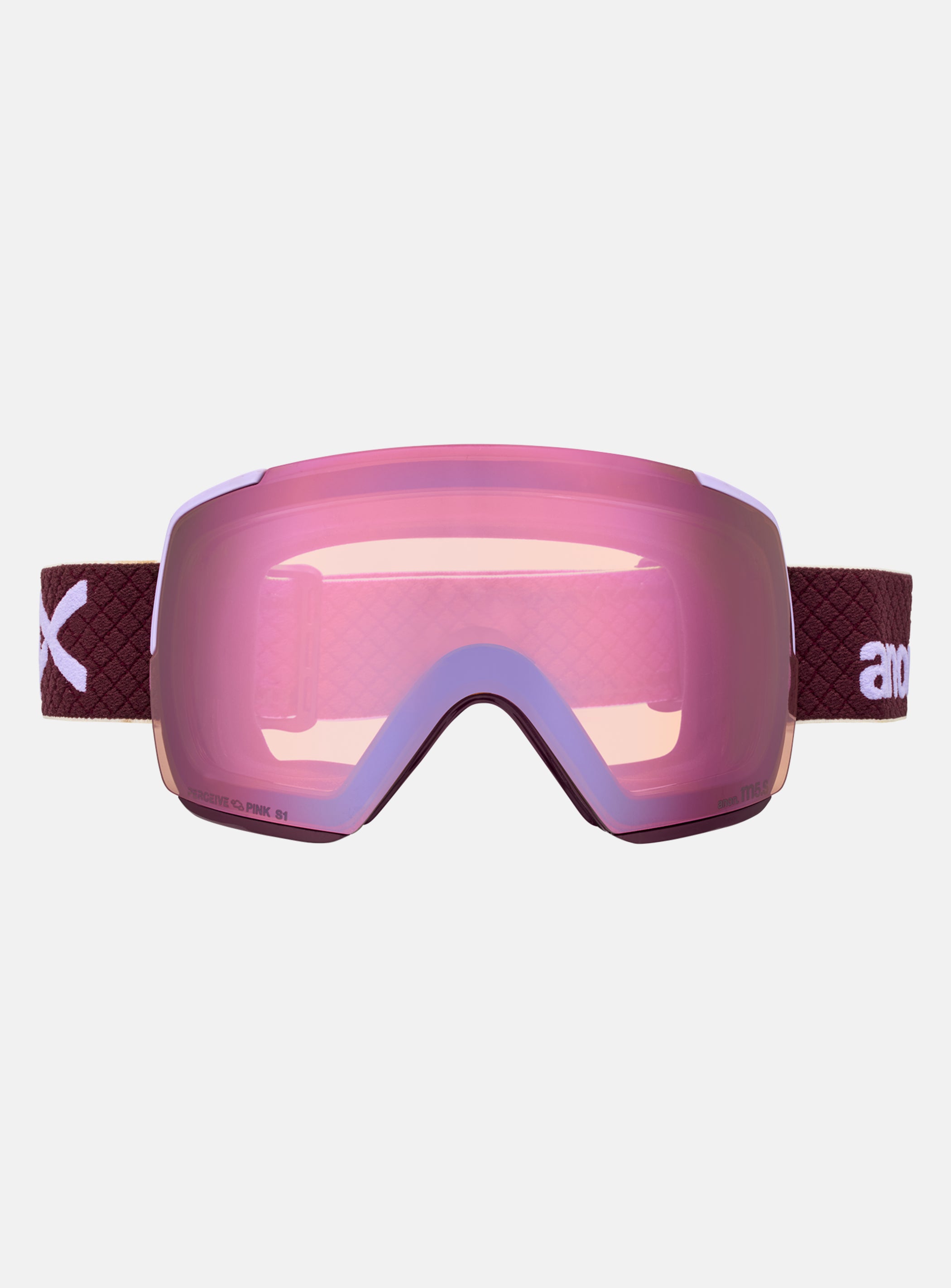 Anon M5S Goggles + Bonus Lens + MFI® Face Mask | Frame: Deep Cherry, Lens: Perceive Cloudy Pink