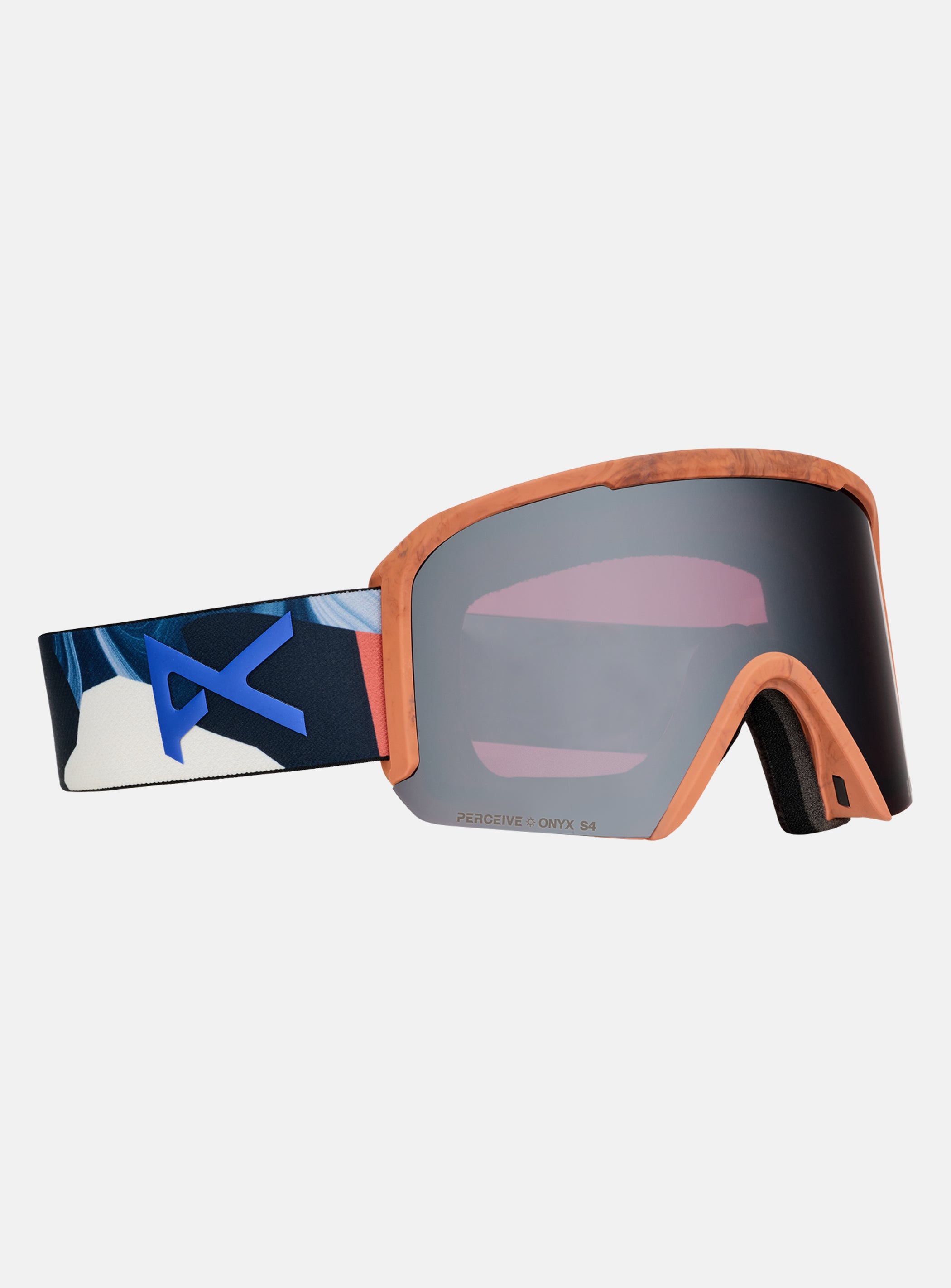 Anon Nesa S Goggles + Bonus Lens + MFI® Face Mask | Frame: Marble Collage, Lens: Perceive Variable Blue (21% / S2), Spare Lens: Perceive Cloudy Pink (53% / S1)