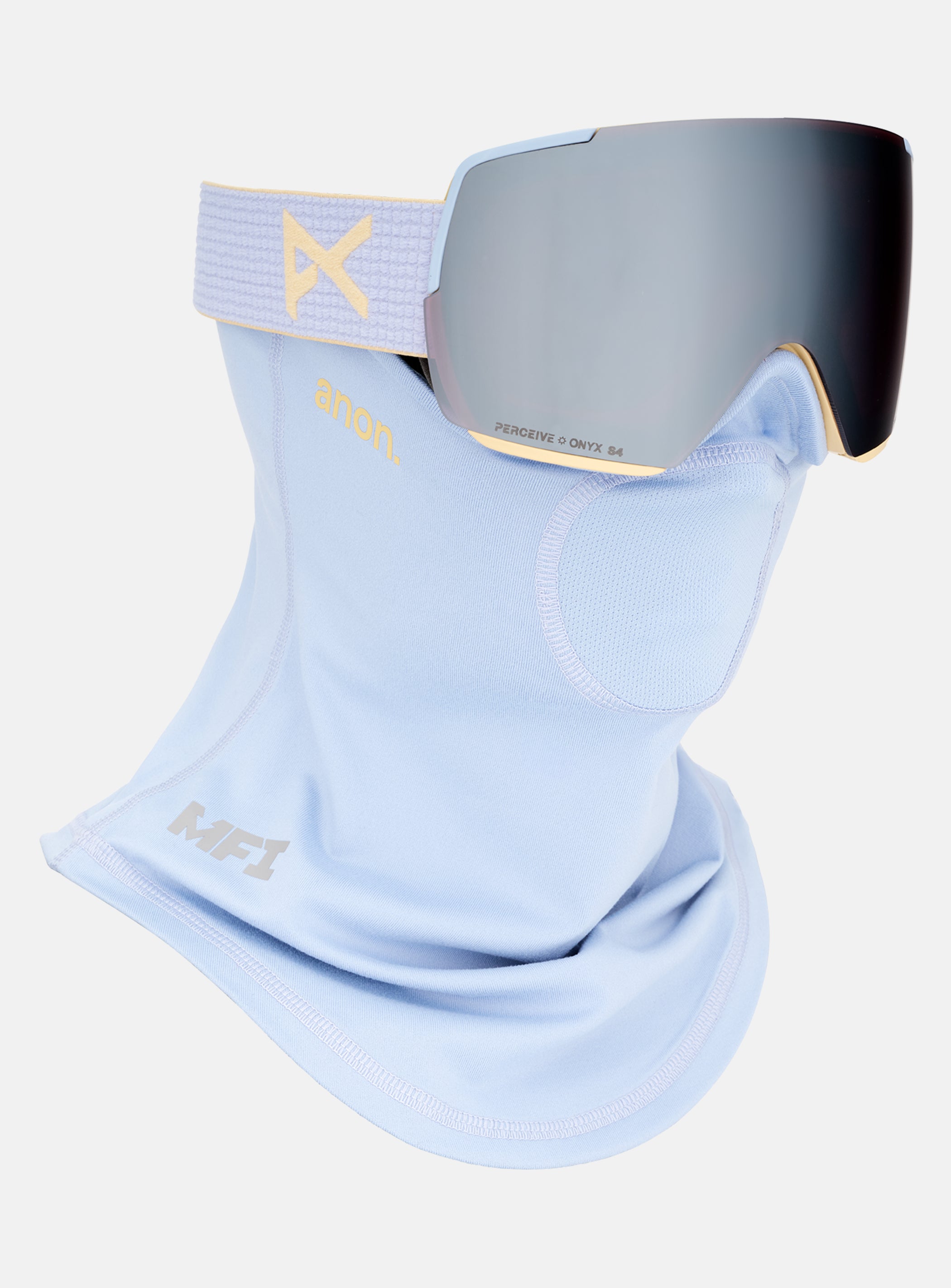 Anon M6S Goggles + Bonus Lens + MFI® Face Mask | Frame: Airstream Blue, Lens: Perceive Sunny Onyx (6% / S4), Spare Lens: Perceive Variable Violet (34% / S2)