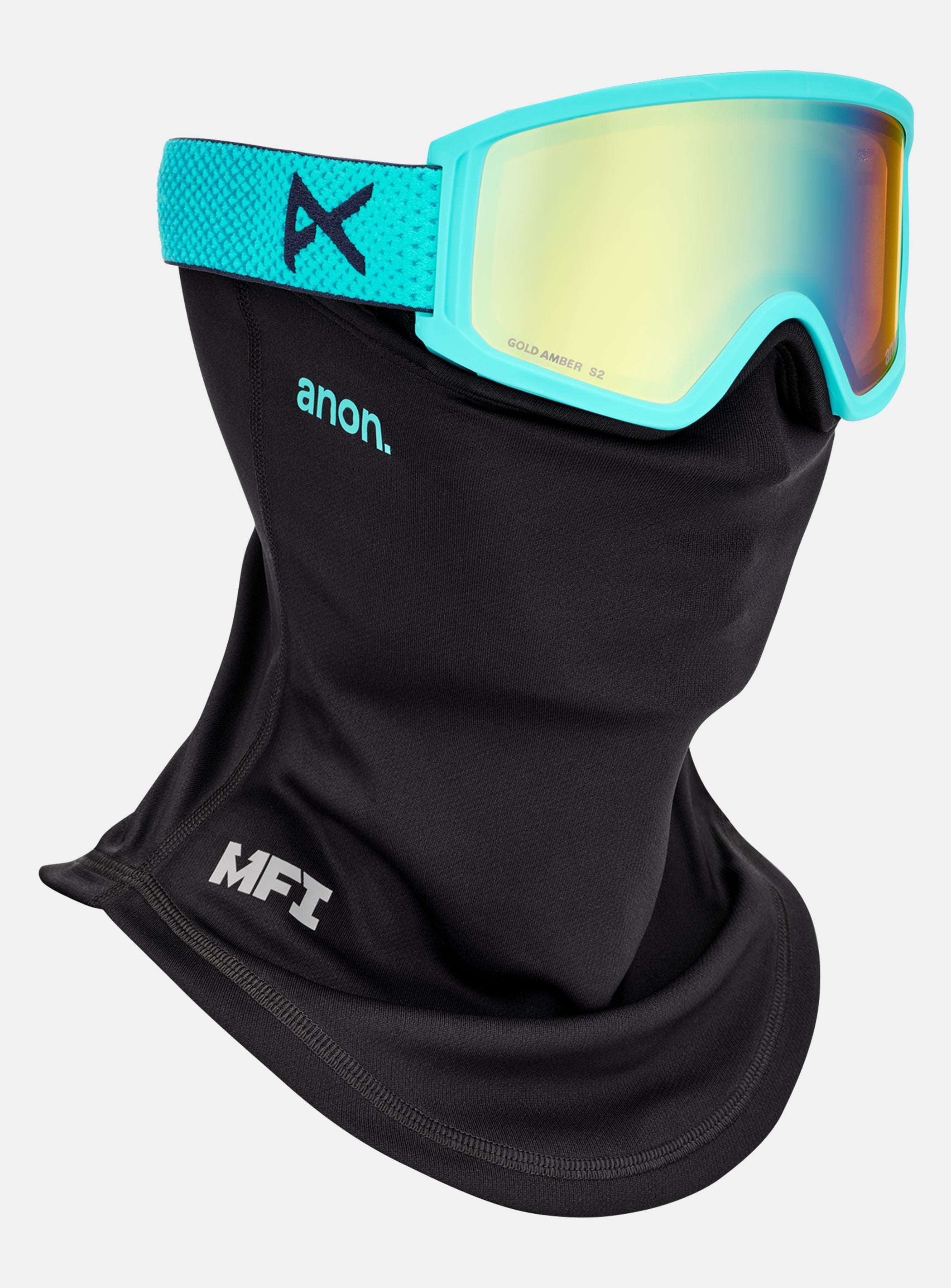 Anon Tracker 2.0 Goggles + MFI® Face Mask | Frame: Marine, Lens: Gold Amber (32% / S2)