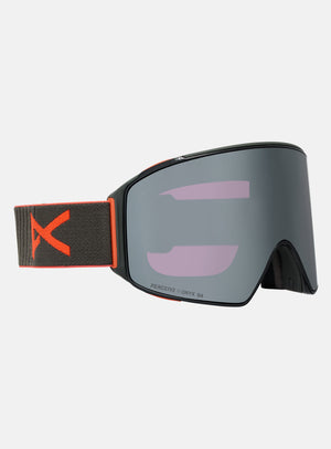 Anon M4 Goggles (Cylindrical) + Bonus Lens + MFI® Face Mask | Frame: Fiesta Red, Lens: Perceive Sunny Onyx