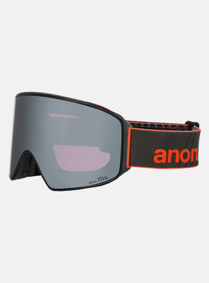 Anon M4 Goggles (Cylindrical) + Bonus Lens + MFI® Face Mask | Frame: Fiesta Red, Lens: Perceive Sunny Onyx