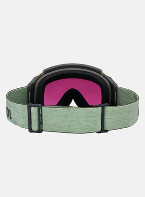 Anon M4 Goggles (Cylindrical) + Bonus Lens + MFI® Face Mask | Frame: Soft Sage, Lens: Perceive Sunny Onyx