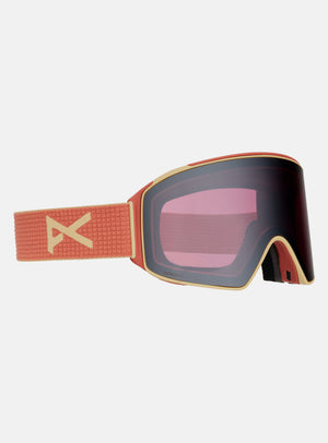 Anon M4 Goggles (Cylindrical) + Bonus Lens + MFI® Face Mask | Frame: Terracotta, Lens: Perceive Sunny Onyx (6% / S4), Spare Lens: Perceive Variable Violet (34% / S2)