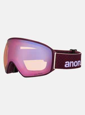 Anon M4 Goggles (Toric) + Bonus Perceive Lens + MFI® Face Mask | Frame: Deep Cherry, Lens: Perceive Cloudy Pink