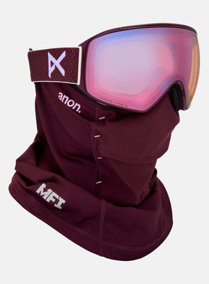 Anon M4 Goggles (Toric) + Bonus Perceive Lens + MFI® Face Mask | Frame: Deep Cherry, Lens: Perceive Cloudy Pink