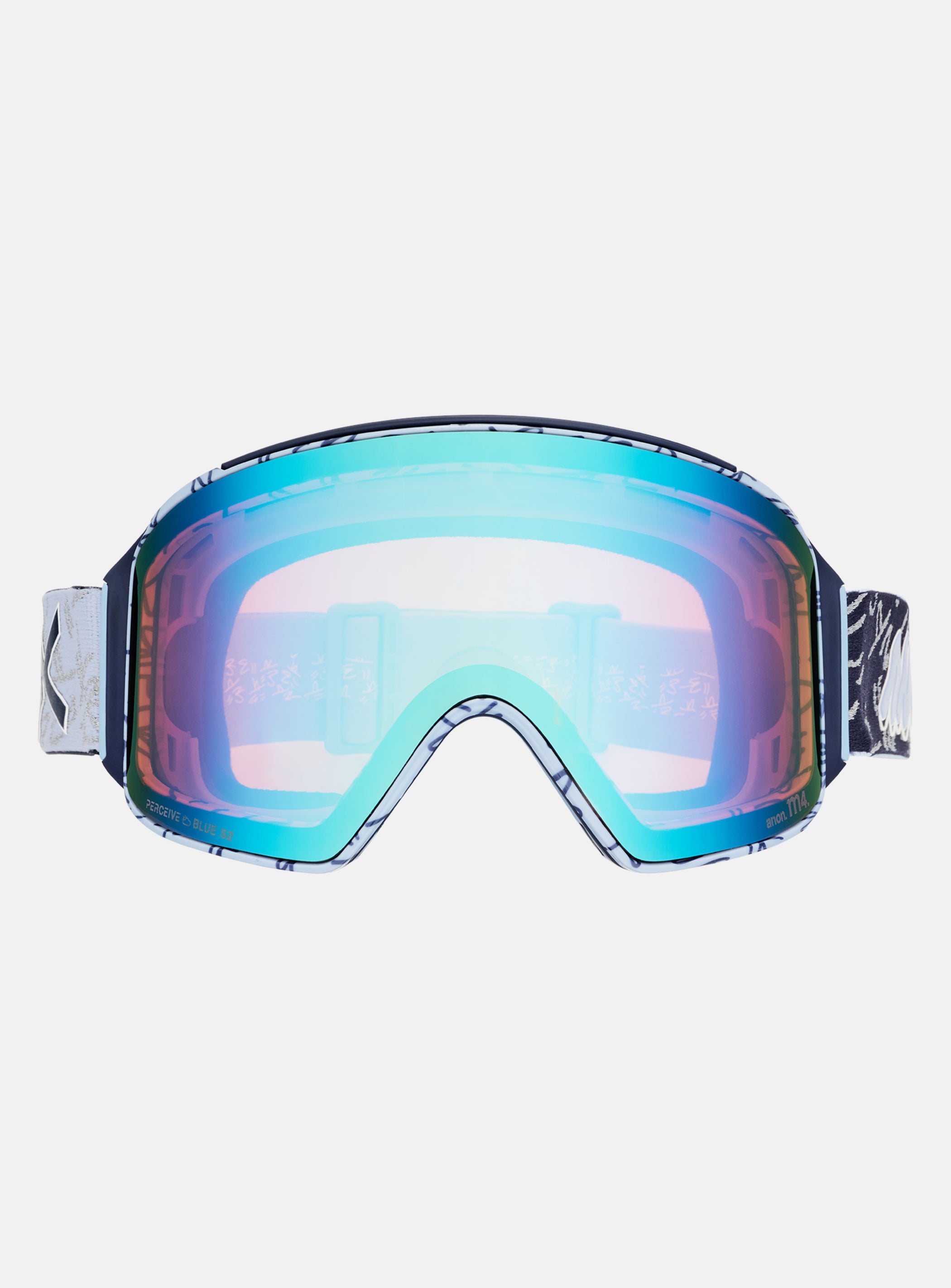 Anon M4 Goggles (Cylindrical) + Bonus Lens + MFI® Face Mask | Frame: LBMIDNIGHTGUS, Lens: Perceive Variable Blue (21% / S2), Spare Lens: Perceive Cloudy Pink (53% / S1)