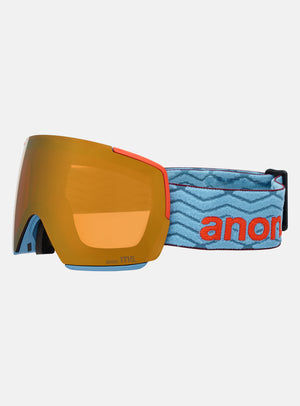 Anon M5 Goggles + Bonus Lens + MFI® Face Mask | Frame: Retro Blue, Lens: Perceive Sunny Bronze