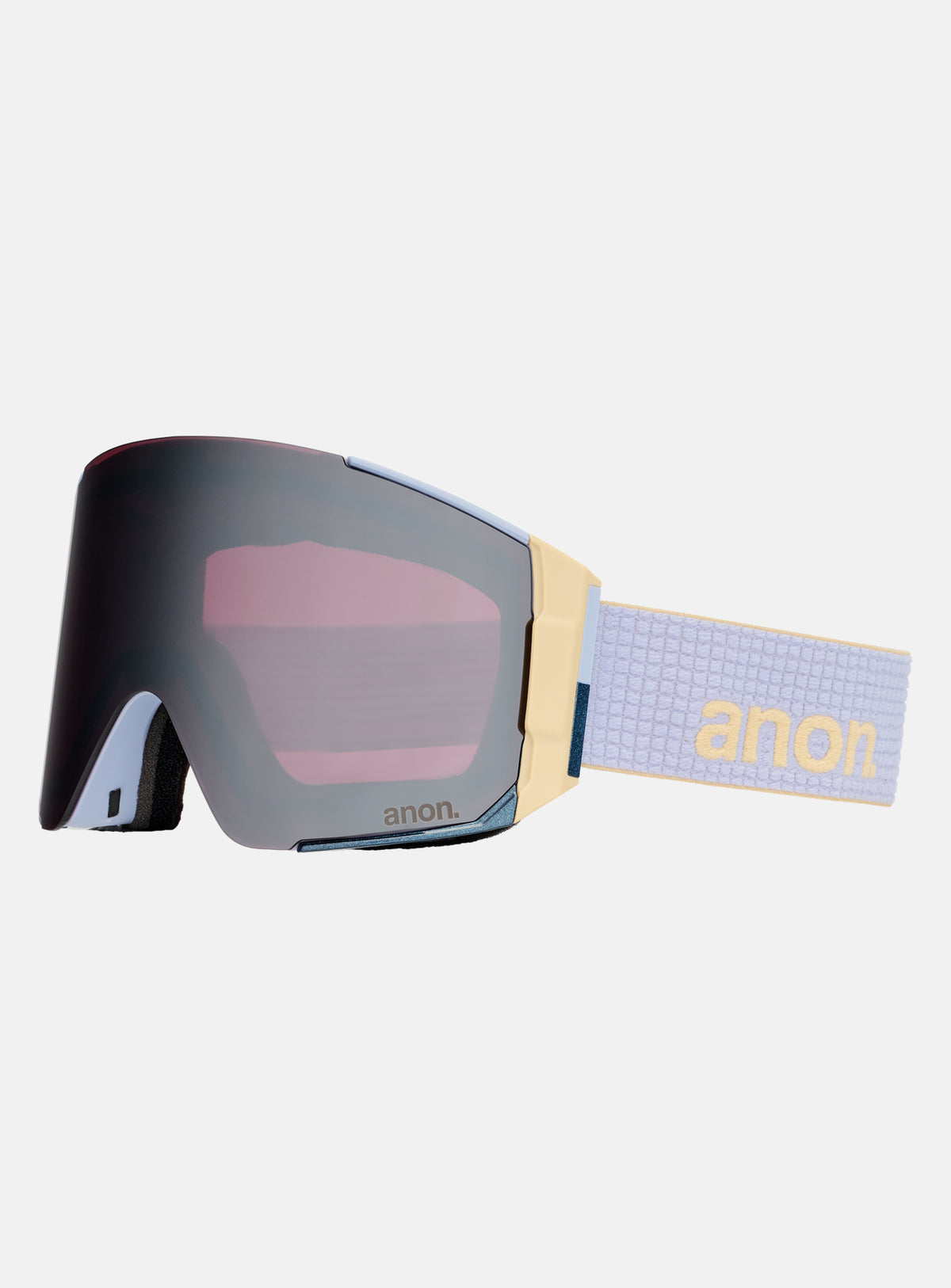 Masque Anon Sync + écran supplémentaire + masque facial MFI® | Monture : Bleu rétro, Écran : Onyx Perceive pour forte luminosité (6 %/S4), Écran de rechange : Violet Perceive pour luminosité variable (34 %/S2)