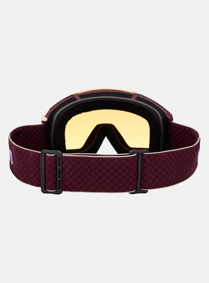 Anon Sync Goggles + Bonus Lens + MFI® Face Mask | Frame: Deep Cherry, Lens: Perceive Cloudy Pink