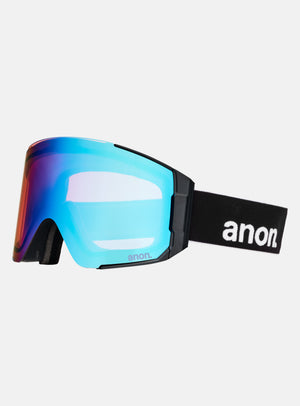 Masque Anon Sync + écran supplémentaire + masque facial MFI® | Monture : Noir, Écran : Bleu Perceive pour luminosité variable