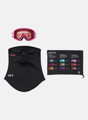 Anon Tracker 2.0 Goggles + MFI® Face Mask | Frame: Unicorns, Lens: Pink Amber