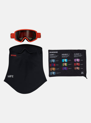 Anon Tracker 2.0 Goggles + MFI® Face Mask | Frame: Fiesta Red, Lens: Smoke