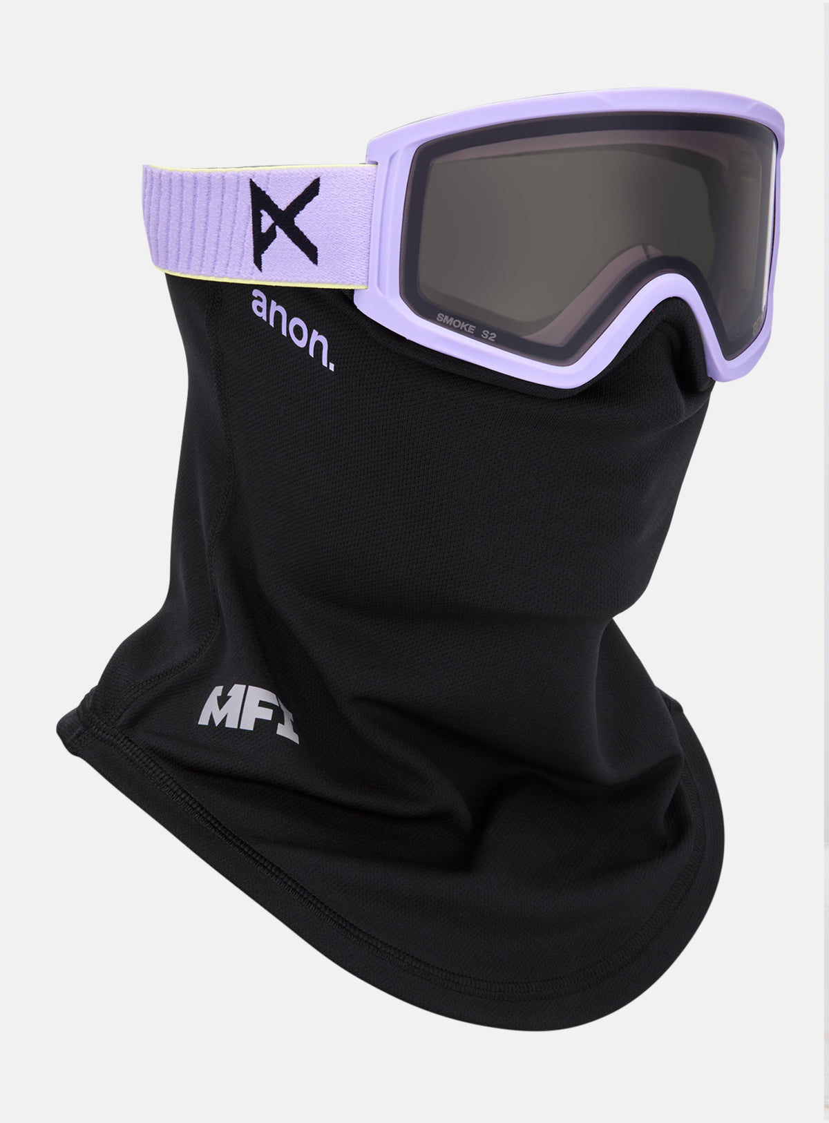 Masque Anon Tracker 2.0 + masque facial MFI® | Monture : Lilas éclatant, Écran : Noir fumé