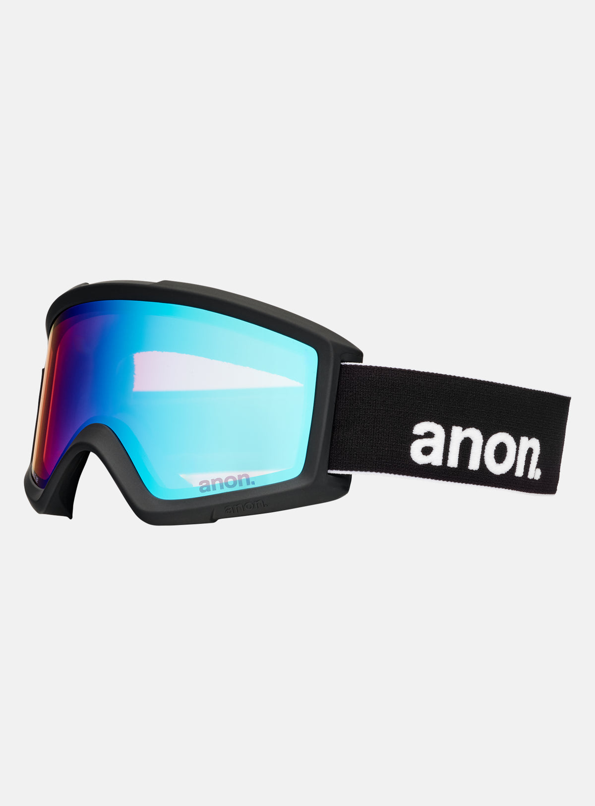 Masque Anon Helix 2.0 + écran supplémentaire | Monture : Noir, Écran : Bleu Perceive pour luminosité variable, Écran de rechange : Ambré (55 %/S1)