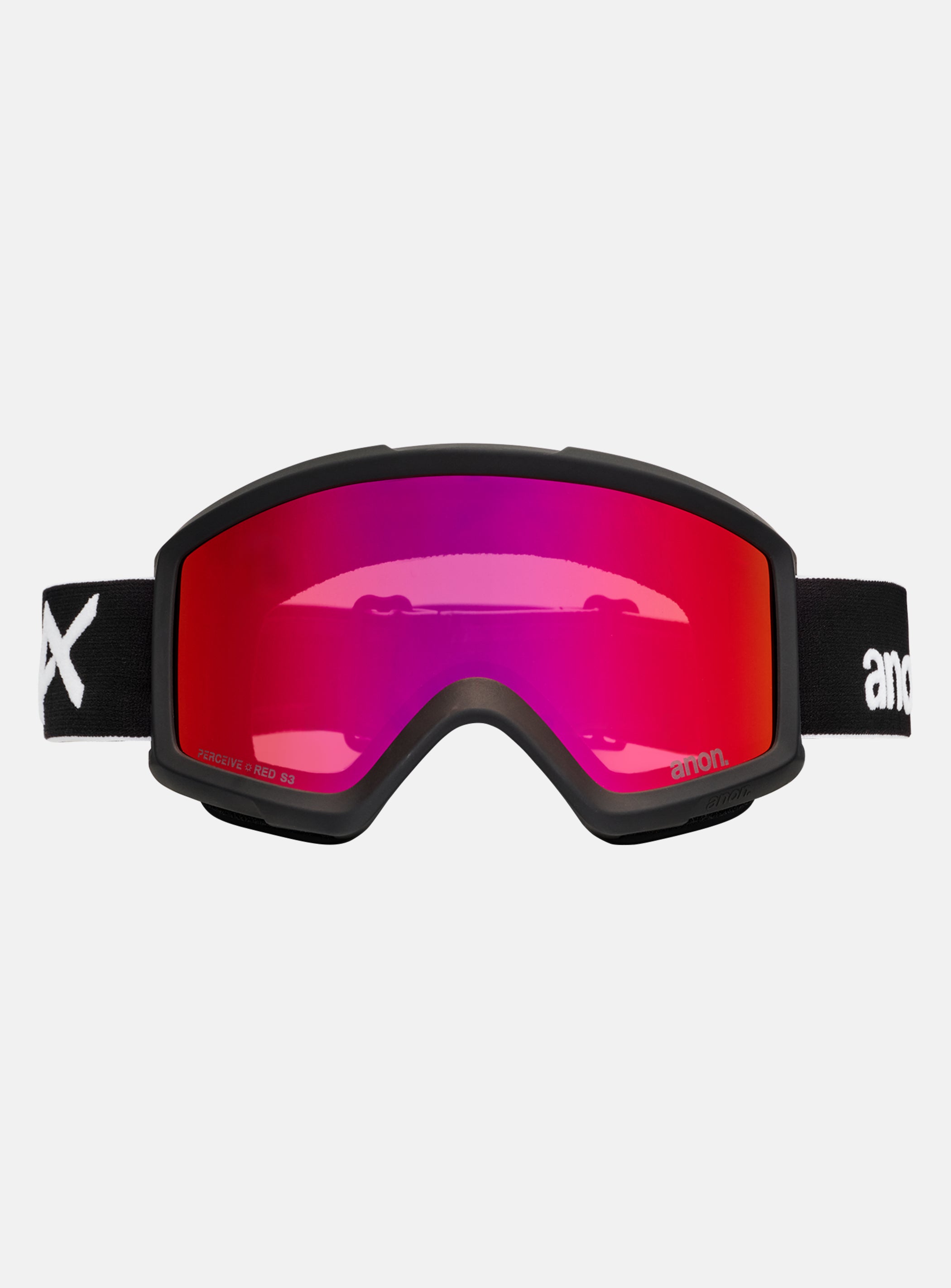 Anon Helix 2.0 Goggles + Bonus Lens | Frame: Black, Lens: Perceive Sunny Red, Spare Lens: Amber (55% / S1)
