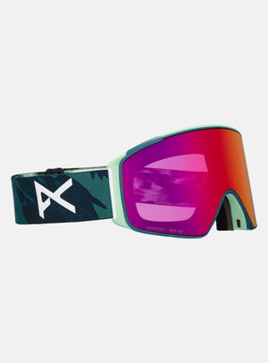 Anon M4S Goggles (Cylindrical) + Bonus Lens + MFI® Face Mask | Frame: Family Tree, Lens: Perceive Sunny Red