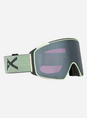 Anon M4S Goggles (Cylindrical) + Bonus Lens + MFI® Face Mask | Frame: Soft Sage, Lens: Perceive Sunny Onyx
