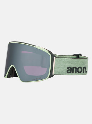 Anon M4S Goggles (Cylindrical) + Bonus Lens + MFI® Face Mask | Frame: Soft Sage, Lens: Perceive Sunny Onyx