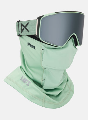 Anon M4S Goggles (Cylindrical) + Bonus Lens + MFI® Face Mask | Frame: Soft Sage, Lens: Perceive Sunny Onyx