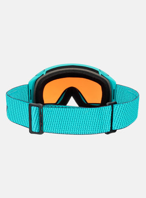 Masque Anon M4S (cylindrique) + écran supplémentaire + masque facial MFI® | Monture : Bleu turquoise, Écran : Bronze Perceive pour forte luminosité (17 %/S3), Écran de rechange : Burst Perceive pour faible luminosité (59 %/S1)