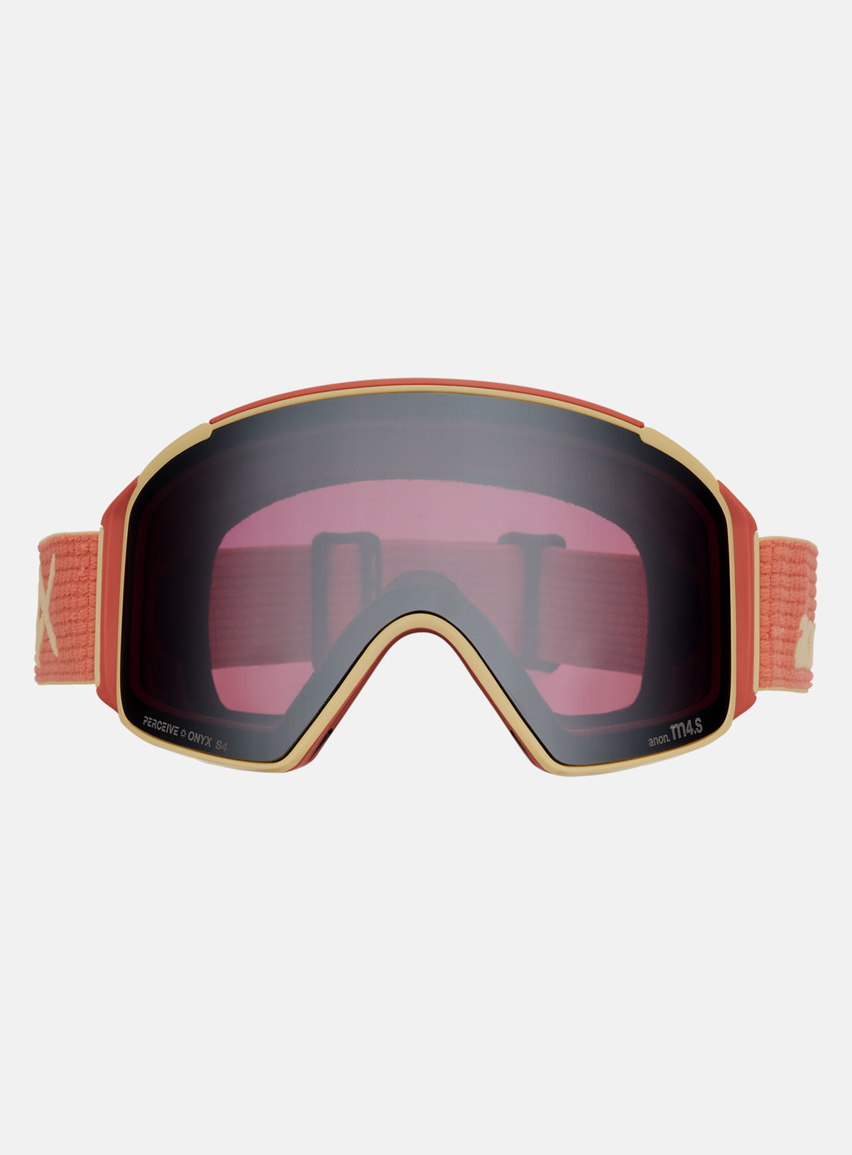 Anon M4S Goggles (Cylindrical) + Bonus Lens + MFI® Face Mask | Frame: Terracotta, Lens: Perceive Sunny Onyx (6% / S4), Spare Lens: Perceive Variable Violet (34% / S2)