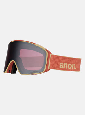 Anon M4S Goggles (Cylindrical) + Bonus Lens + MFI® Face Mask | Frame: Terracotta, Lens: Perceive Sunny Onyx (6% / S4), Spare Lens: Perceive Variable Violet (34% / S2)