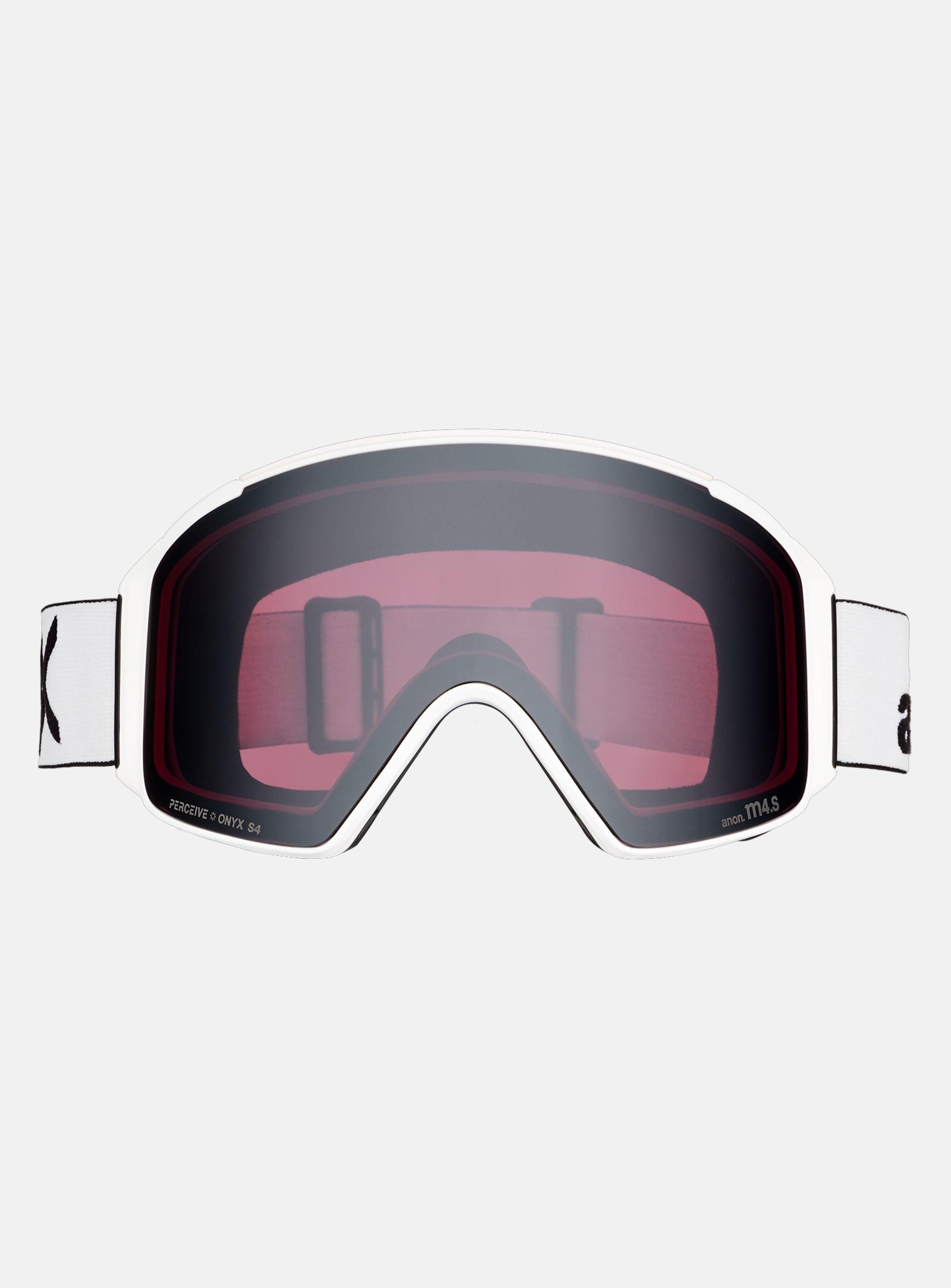 Anon M4S Goggles (Cylindrical) + Bonus Lens + MFI® Face Mask | Frame: White, Lens: Perceive Sunny Onyx (6% / S4), Spare Lens: Perceive Variable Violet (34% / S2)