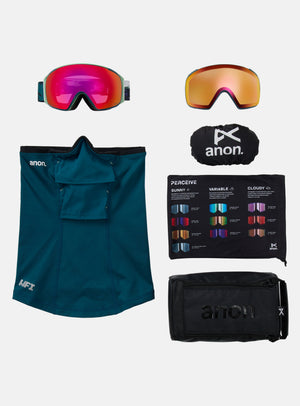 Anon M4S Goggles (Toric) + Bonus Lens + MFI® Face Mask | Frame: Family Tree, Lens: Perceive Sunny Red