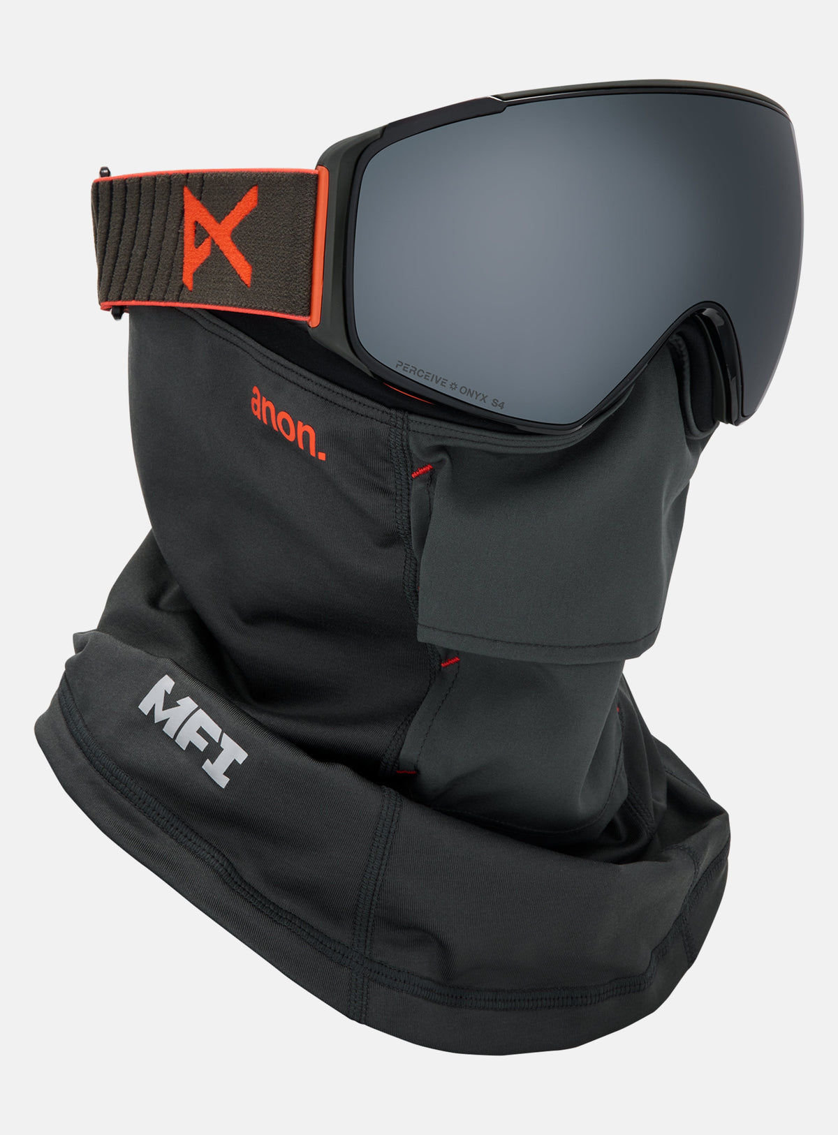 Anon M4S Goggles (Toric) + Bonus Lens + MFI® Face Mask | Frame: Fiesta Red, Lens: Perceive Sunny Onyx