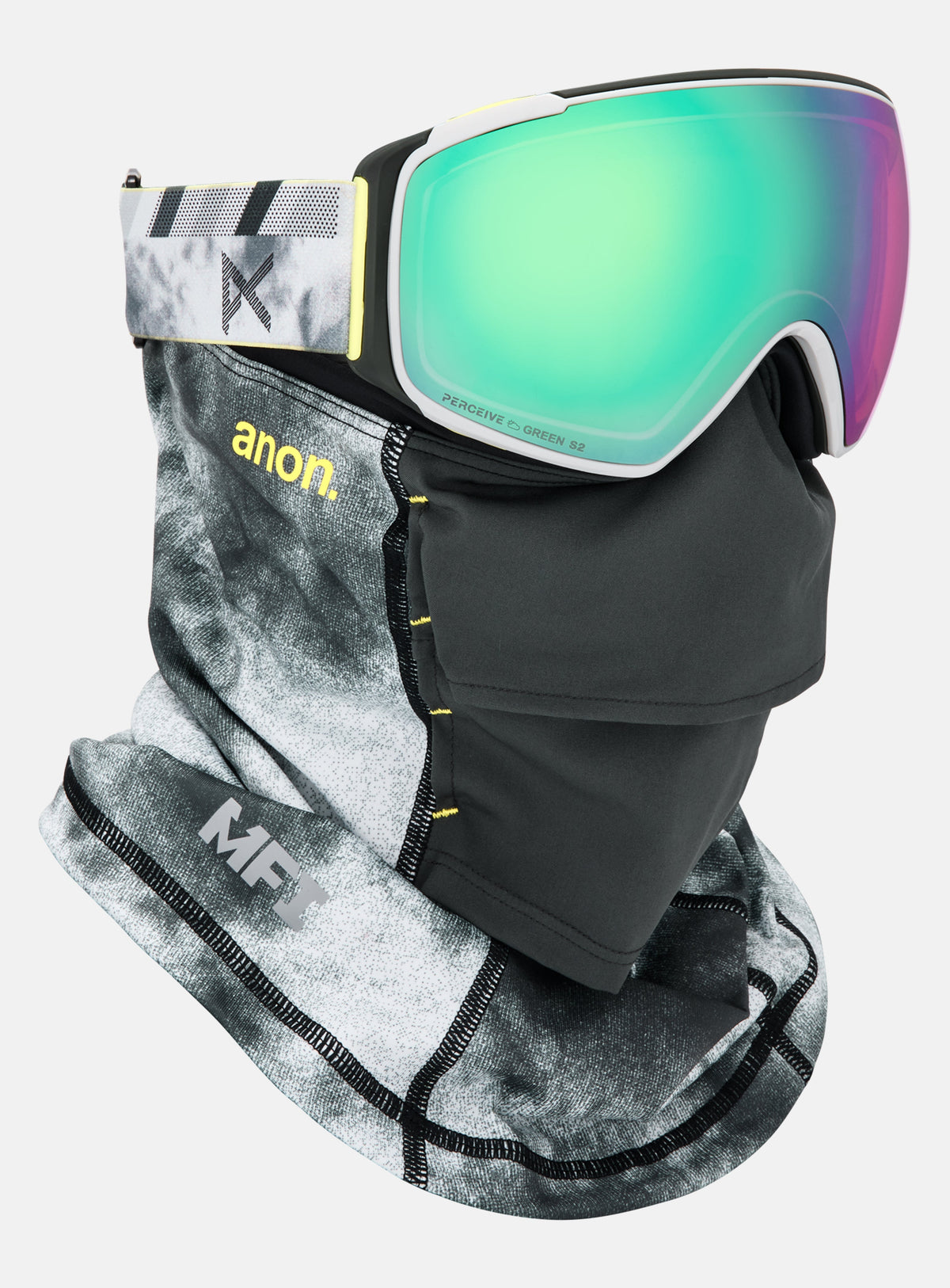 Anon M4S Goggles (Toric) + Bonus Lens + MFI® Face Mask | Frame: Tilt Shift, Lens: Perceive Variable Green