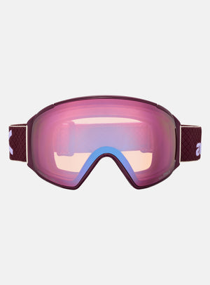 Anon M4S Goggles (Toric) + Bonus Lens + MFI® Face Mask | Frame: Deep Cherry, Lens: Perceive Cloudy Pink