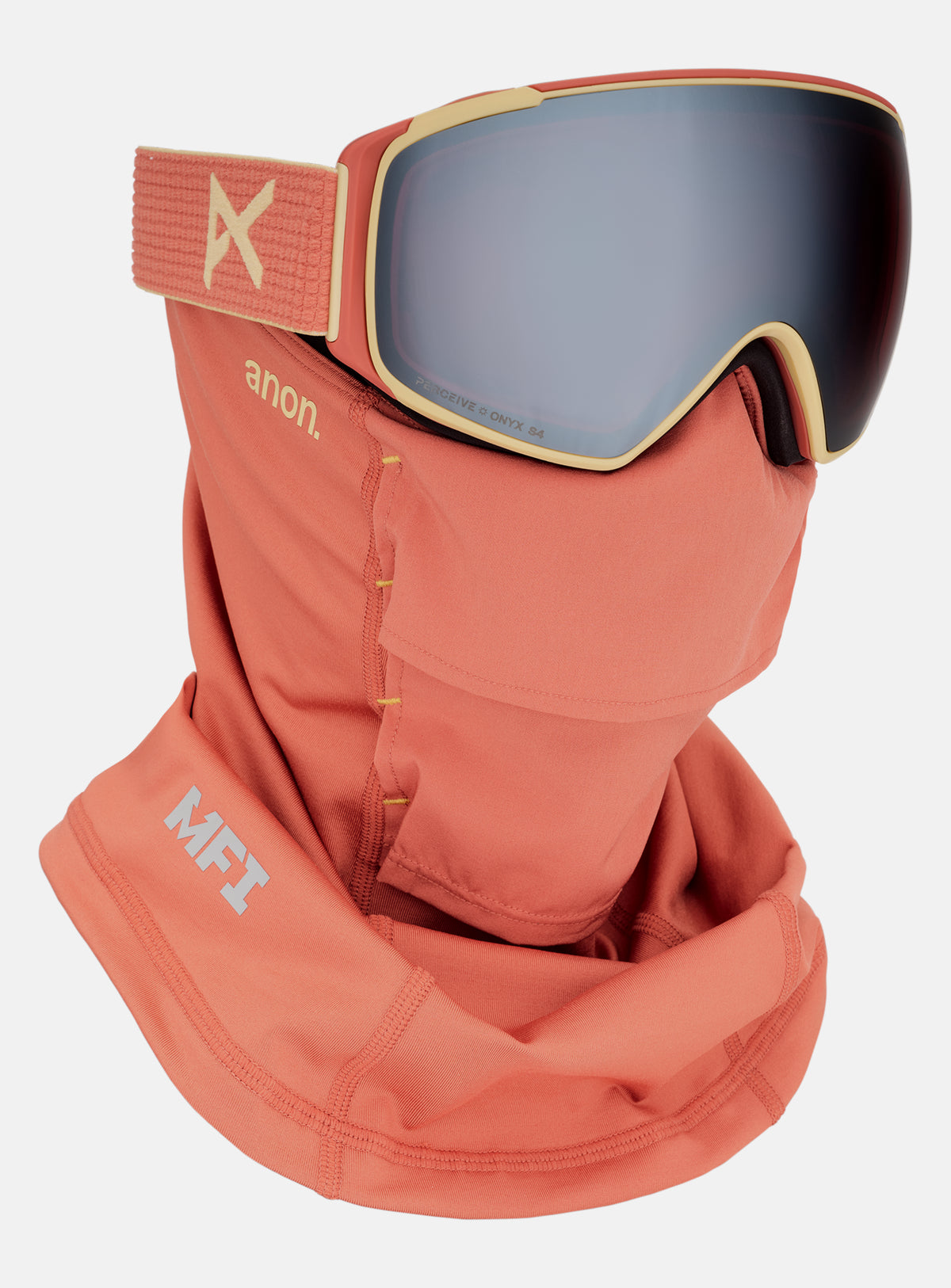 Anon M4S Goggles (Toric) + Bonus Lens + MFI® Face Mask | Frame: Terracotta, Lens: Perceive Sunny Onyx (6% / S4), Spare Lens: Perceive Variable Violet (34% / S2)