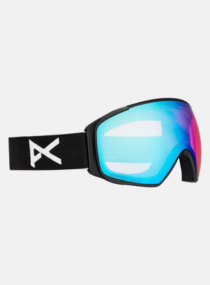 Anon M4S Goggles (Toric) + Bonus Lens + MFI® Face Mask | Frame: Black, Lens: Perceive Variable Blue (21% / S2), Spare Lens: Perceive Cloudy Pink (53% / S1)