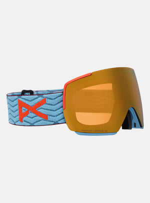 Anon M5 Goggles + Bonus Lens + MFI® Face Mask | Frame: Retro Blue, Lens: Perceive Sunny Bronze