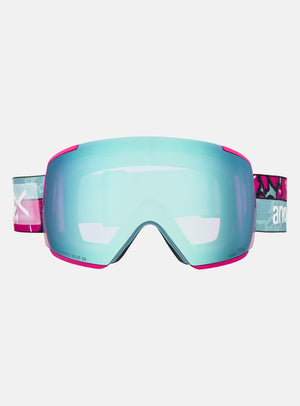 Anon M5 Goggles + Bonus Lens + MFI® Face Mask | Frame: Pink Tides, Lens: Perceive Variable Blue
