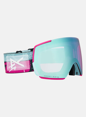 Anon M5 Goggles + Bonus Lens + MFI® Face Mask | Frame: Pink Tides, Lens: Perceive Variable Blue