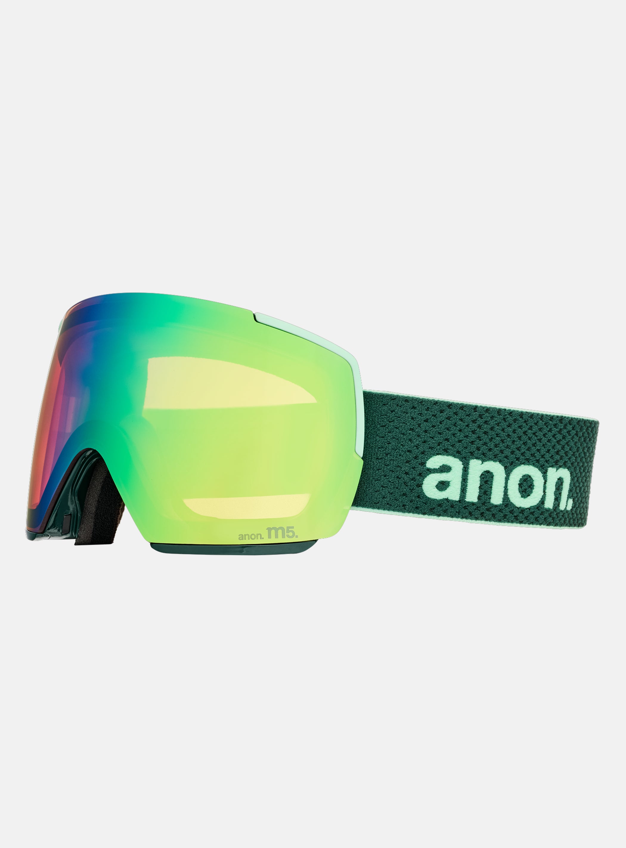 Anon M5 Goggles + Bonus Lens + MFI® Face Mask | Frame: Brunswick Green, Lens: Perceive Variable Green (22% / S2), Spare Lens: Perceive Cloudy Pink (53% / S1)