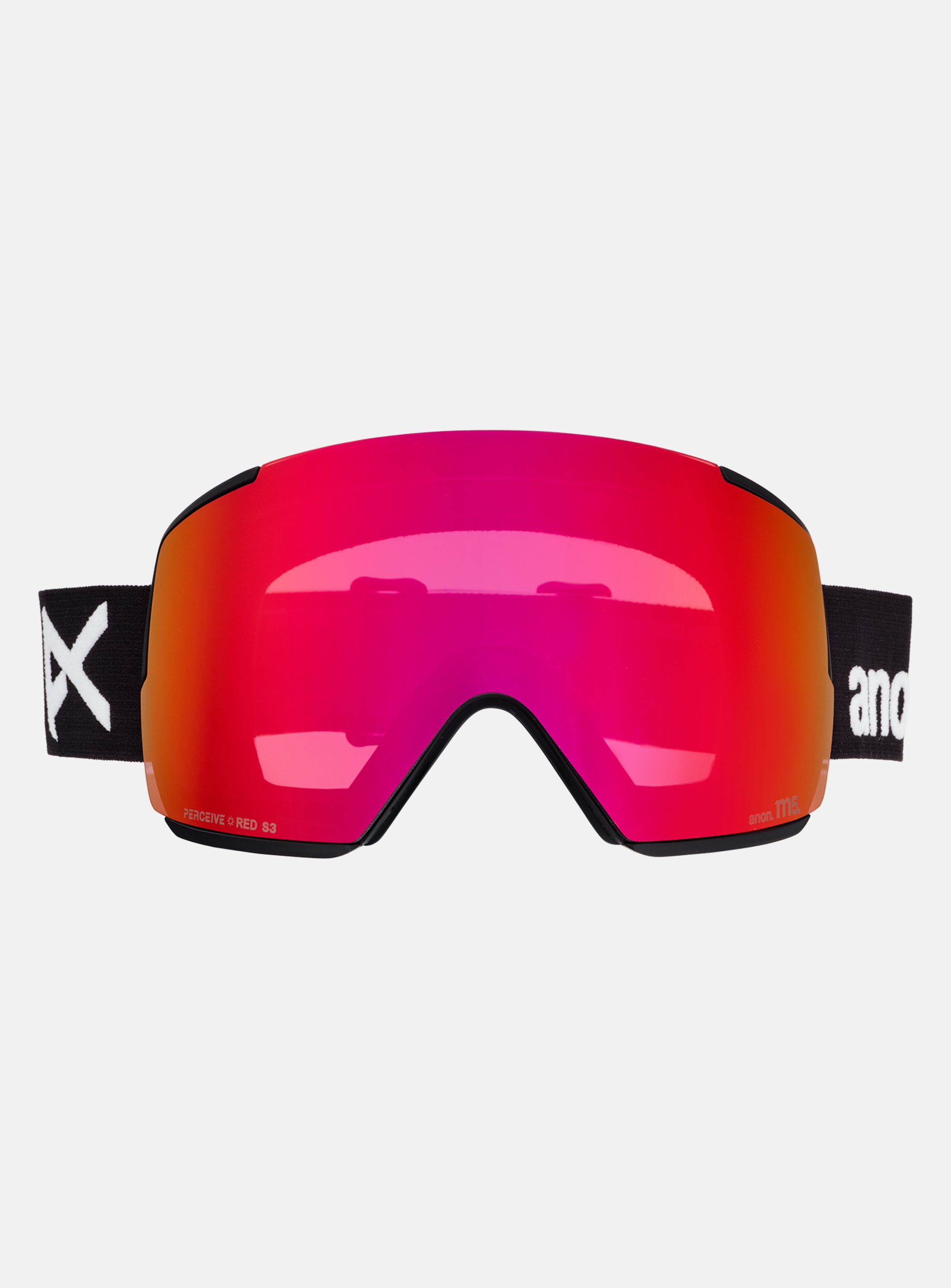 Anon M5 Goggles + Bonus Lens + MFI® Face Mask | Frame: Black, Lens: Perceive Sunny Red
