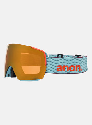 Anon M5S Goggles + Bonus Lens + MFI® Face Mask | Frame: Retro Blue, Lens: Perceive Sunny Bronze