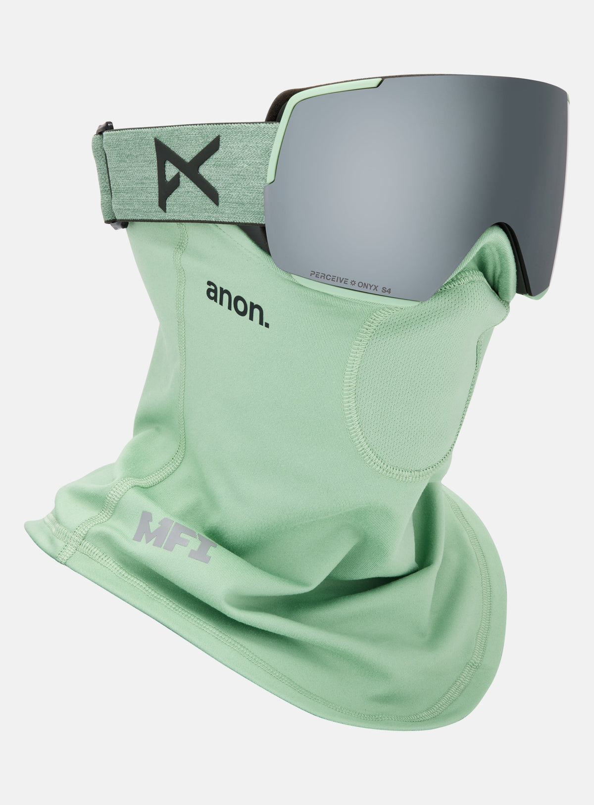 Anon M5S Goggles + Bonus Lens + MFI® Face Mask | Frame: Soft Sage, Lens: Perceive Sunny Onyx