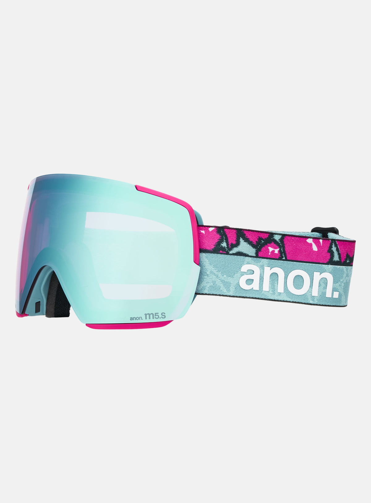 Anon M5S Goggles + Bonus Lens + MFI® Face Mask | Frame: Pink Tides, Lens: Perceive Variable Blue