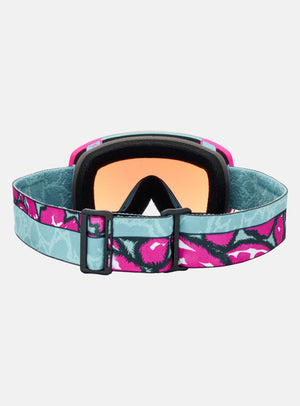 Anon M5S Goggles + Bonus Lens + MFI® Face Mask | Frame: Pink Tides, Lens: Perceive Variable Blue
