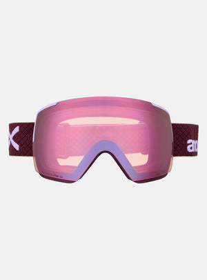 Anon M5S Goggles + Bonus Lens + MFI® Face Mask | Frame: Deep Cherry, Lens: Perceive Cloudy Pink