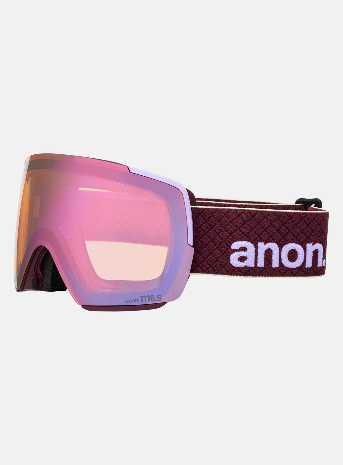 Anon M5S Goggles + Bonus Lens + MFI® Face Mask | Frame: Deep Cherry, Lens: Perceive Cloudy Pink